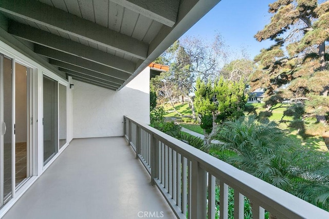 view of balcony