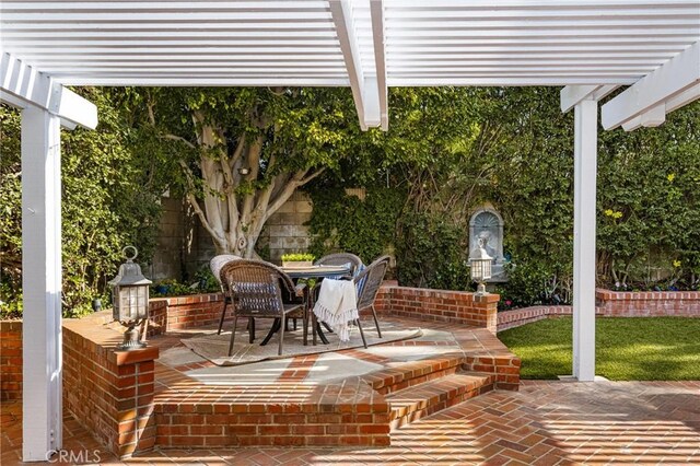 view of patio / terrace with a pergola