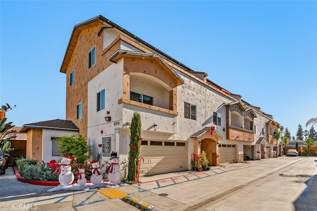 view of building exterior with a garage