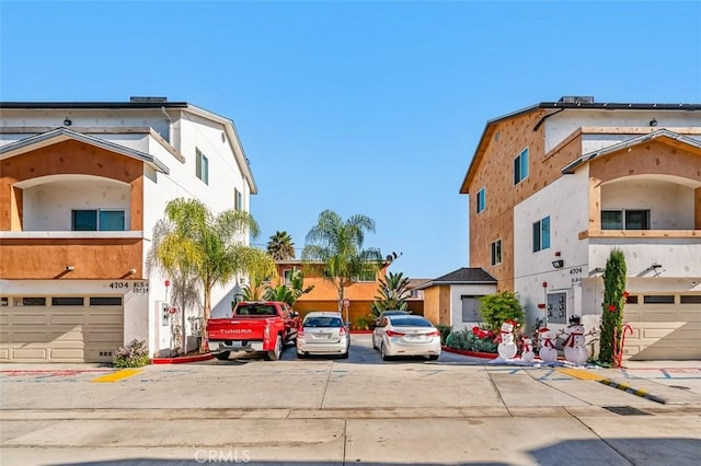 view of property featuring a garage