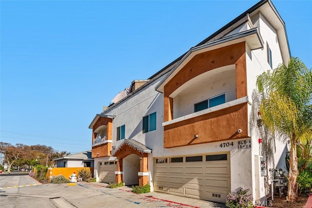 modern home featuring a garage