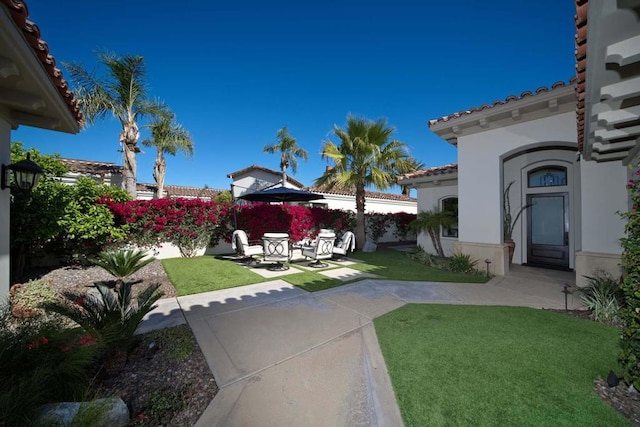 view of yard featuring a patio