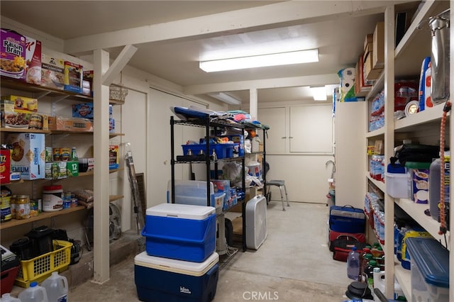 view of storage room