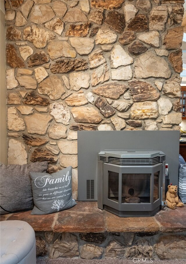 details with a wood stove