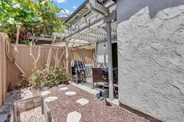 view of patio / terrace with a pergola