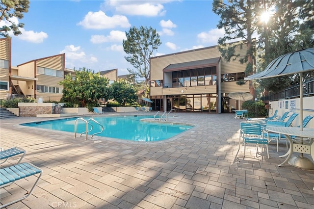 view of pool with a patio