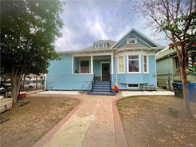 view of front of home with a porch