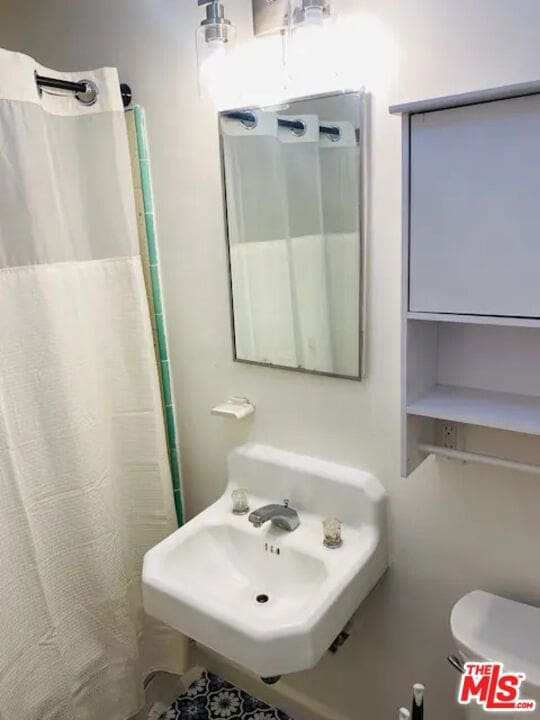 bathroom with toilet and sink