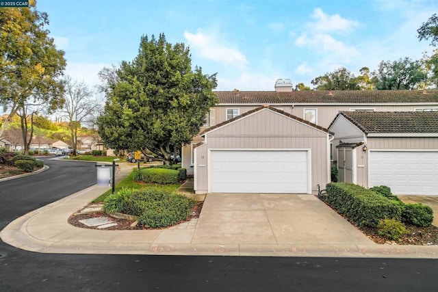 view of front of home featuring a garage