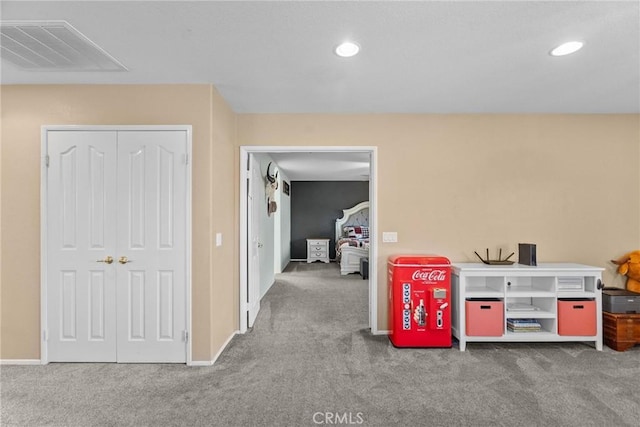 interior space with carpet floors