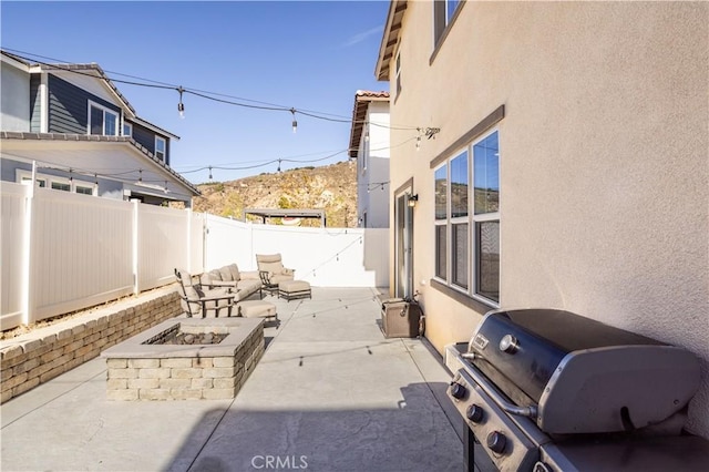 view of patio featuring area for grilling