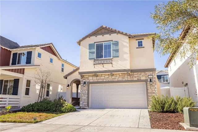 mediterranean / spanish-style house featuring a garage