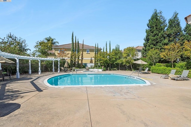 view of pool with a patio