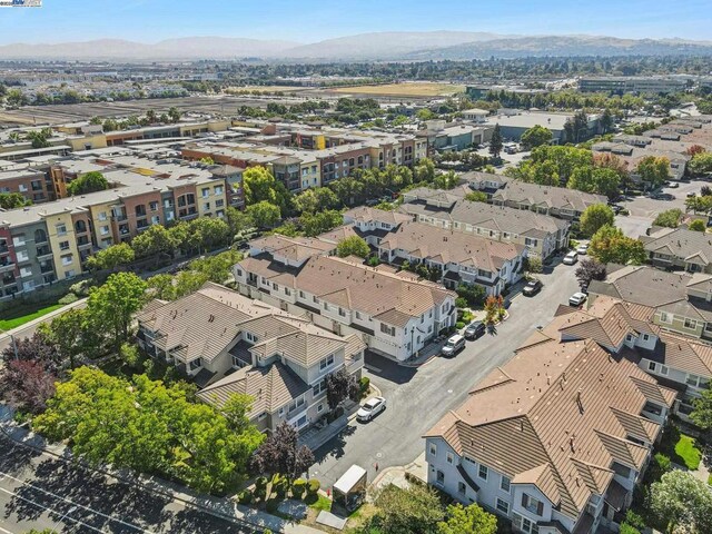 aerial view featuring a mountain view