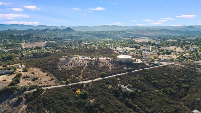 aerial view with a mountain view