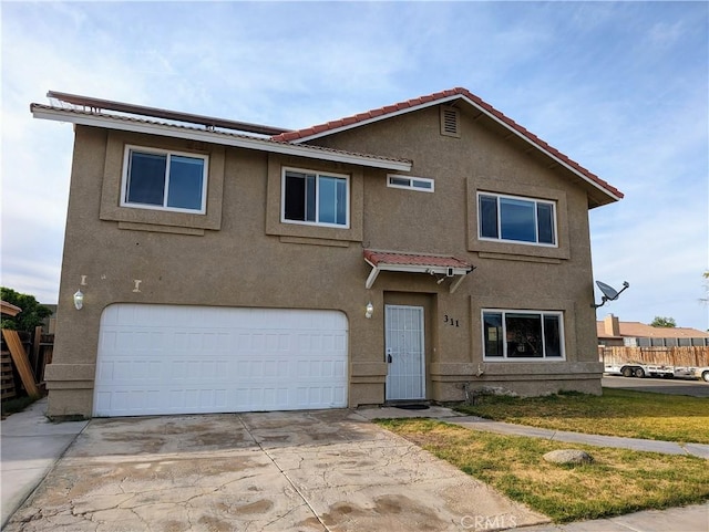 view of front facade with a garage