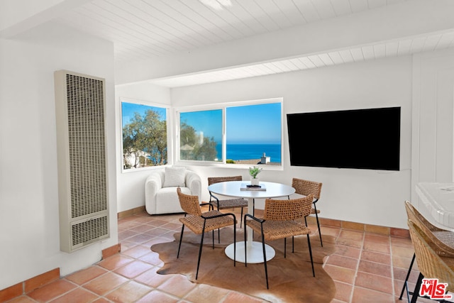 dining room featuring light tile patterned flooring