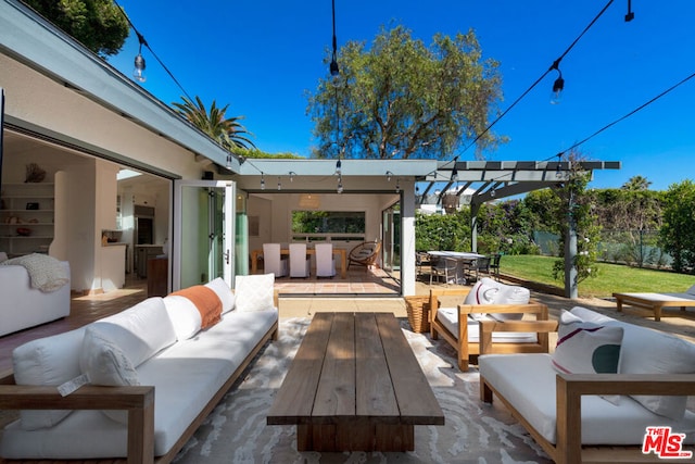 view of patio / terrace featuring an outdoor hangout area