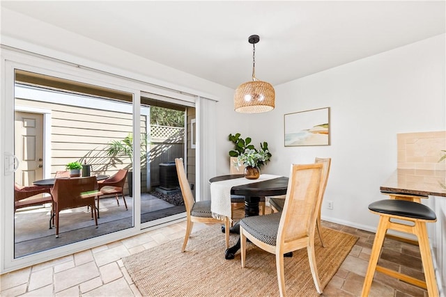 view of dining room