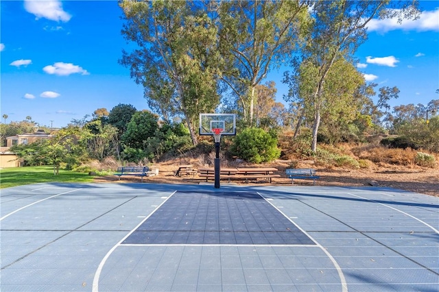 view of basketball court