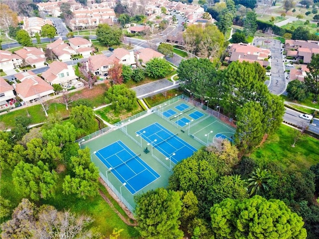 aerial view featuring a residential view