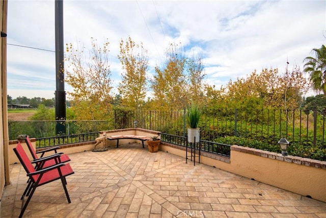 view of patio with fence