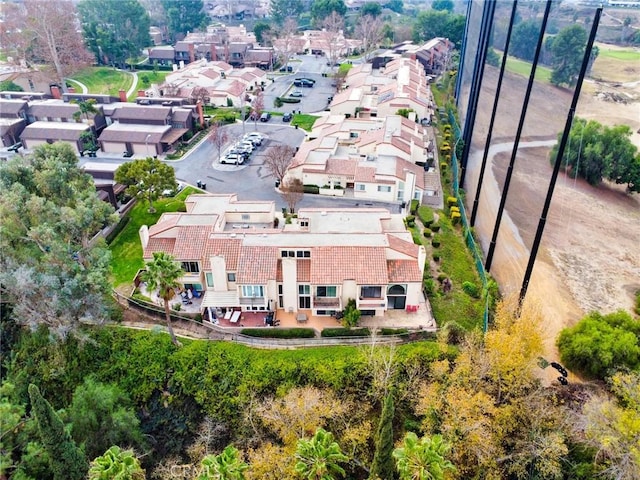 drone / aerial view with a residential view