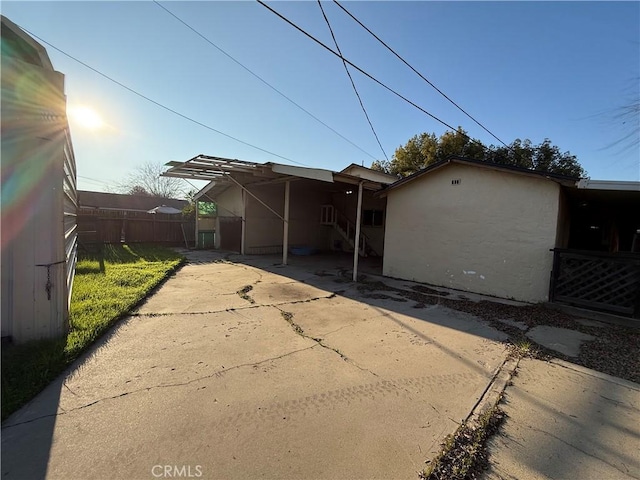 view of back of property