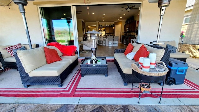 view of patio featuring outdoor lounge area