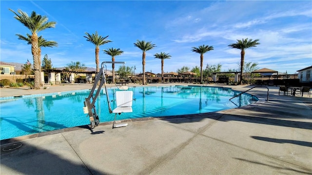 view of pool with a patio area