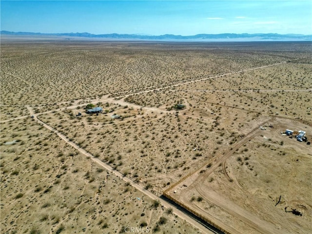 drone / aerial view with a mountain view