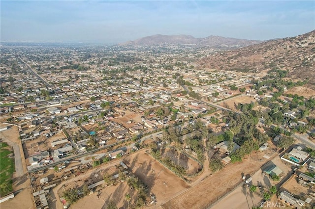 bird's eye view featuring a mountain view