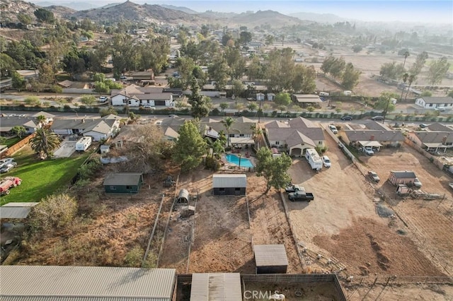 bird's eye view featuring a mountain view