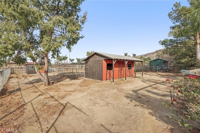 view of horse barn