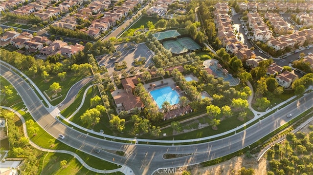 aerial view featuring a residential view