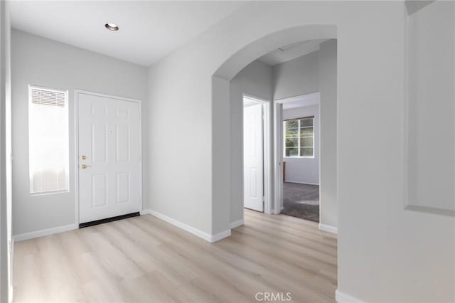 foyer featuring light hardwood / wood-style flooring