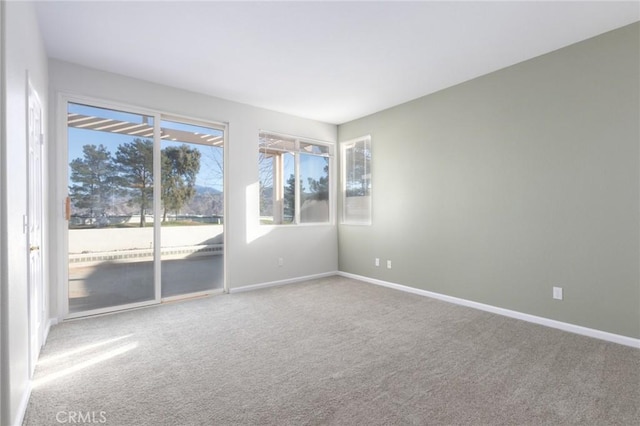 view of carpeted spare room