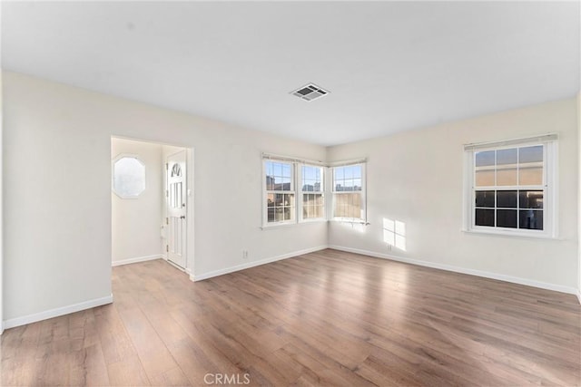 interior space with hardwood / wood-style flooring