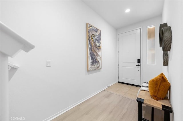 interior space featuring light wood-type flooring