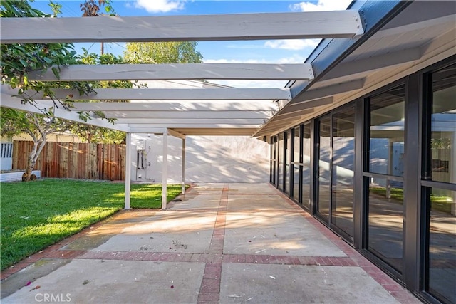 view of patio with a pergola