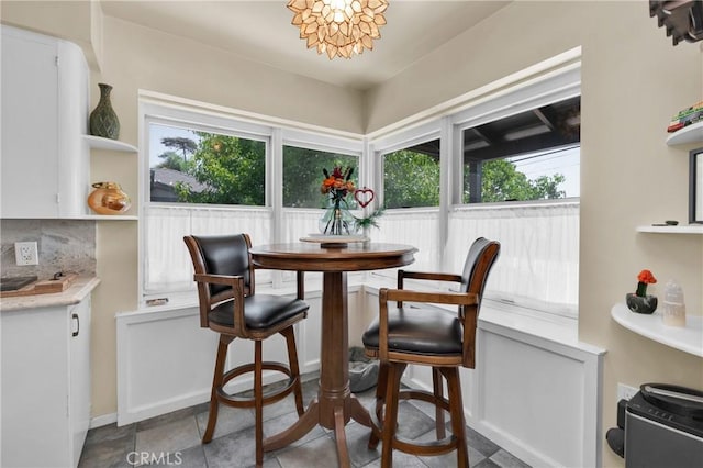 view of dining space