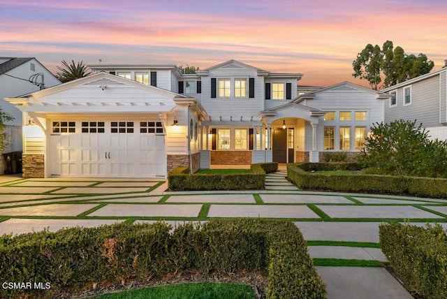 view of front facade with a garage