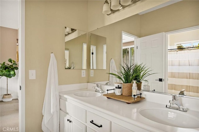 bathroom with vanity