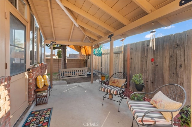 view of patio / terrace with a gazebo