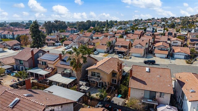 aerial view featuring a residential view