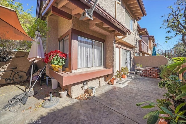 exterior space with a patio