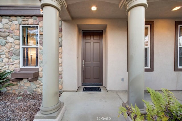 view of doorway to property