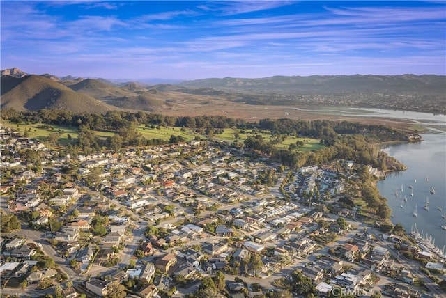 property view of mountains with a water view