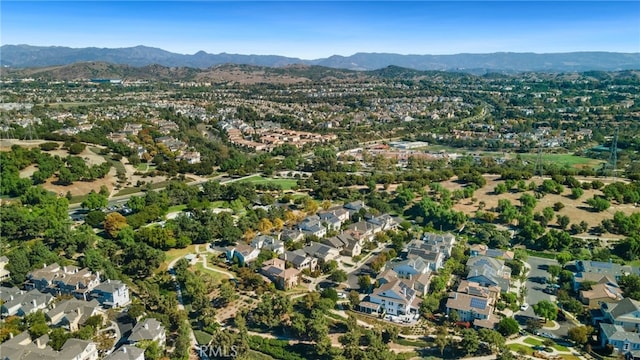 aerial view featuring a mountain view