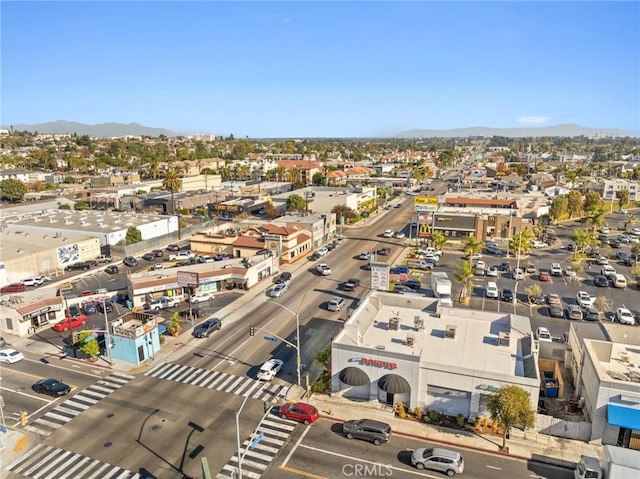 aerial view featuring a mountain view